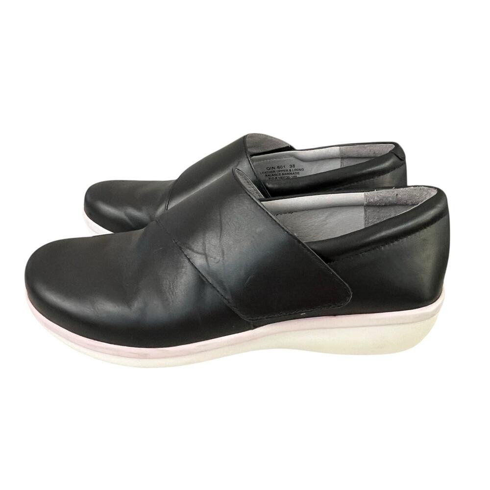 Alegria by PG-Lite QIN-601 Slip On Shoe 38 US 8-8.5 M Black Napa Leather Comfort
